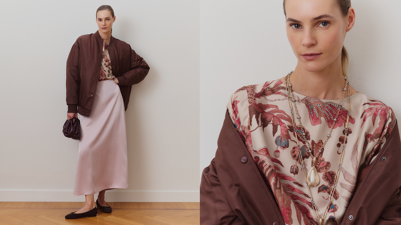 Cropped padded bomber jacket